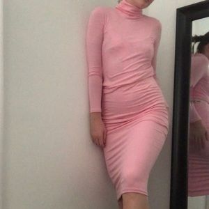 Two-Piece Pink Skirt & Long-Sleeve